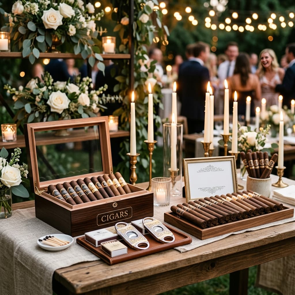 How to Build a Wedding Cigar Bar People Will Actually Enjoy